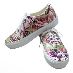 Vans Women’s Paradise Floral Doheny Platform Low Top Sneakers Size 9.5